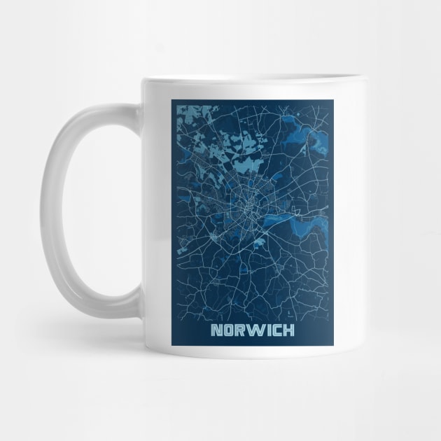 Norwich - United Kingdom Peace City Map by tienstencil